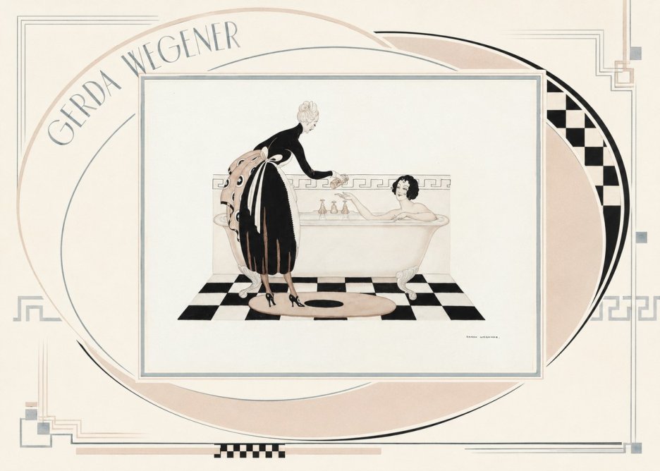 Gerda Wegener Woman in Bathtub No3 - Poster