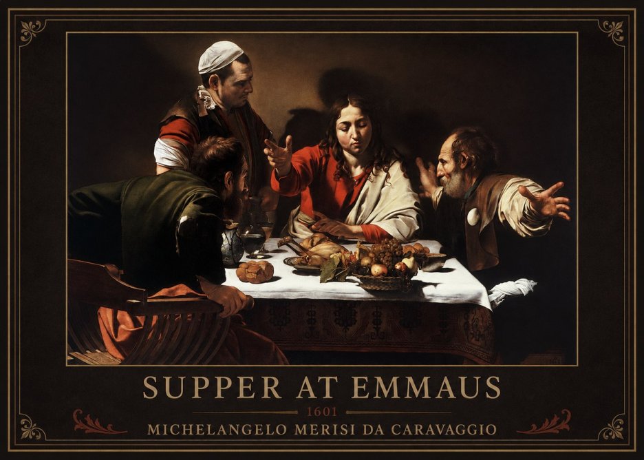 Michelangelo Merisi da Caravaggio Supper at Emmaus No1 - Poster