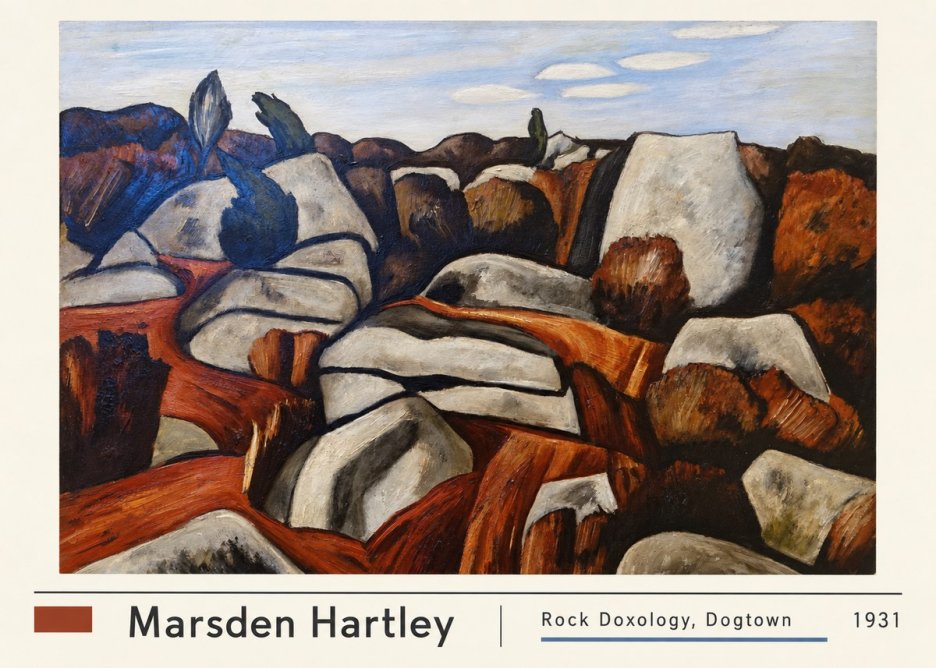 Marsden Hartley Rock Doxology, Dogtown No2 - Poster