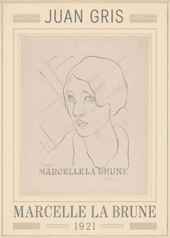 Juan Gris Marcelle La Brune I No1 - Poster