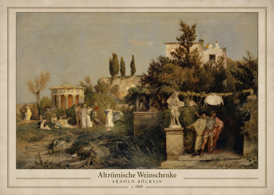 Arnold Böcklin Altrömische Weinschenke No1 - Poster