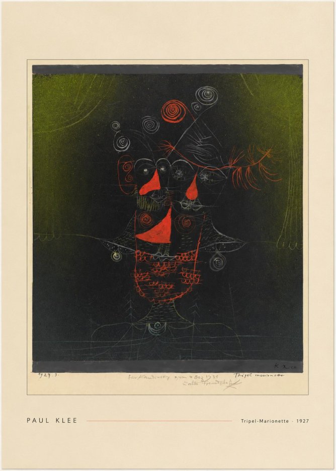 Paul Klee Tripel-marionette No3 - Poster