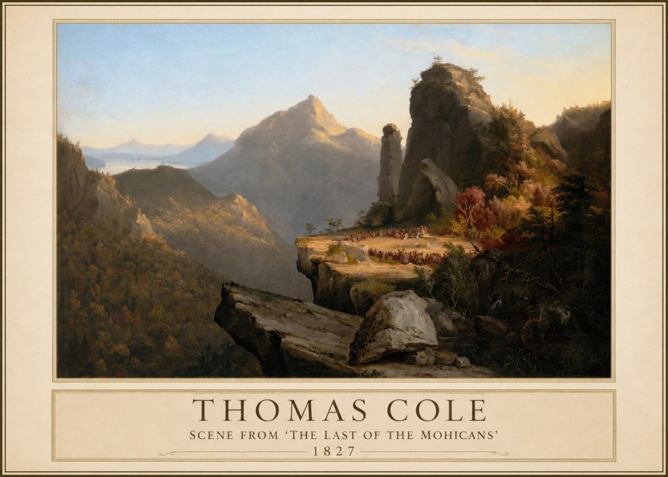 Thomas Cole Scene from 'the Last of the Mohicans' No1 - Poster
