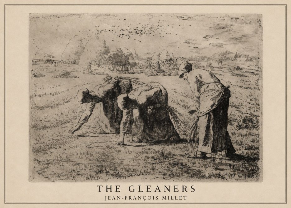 Jean-François Millet The Gleaners No1 - Poster