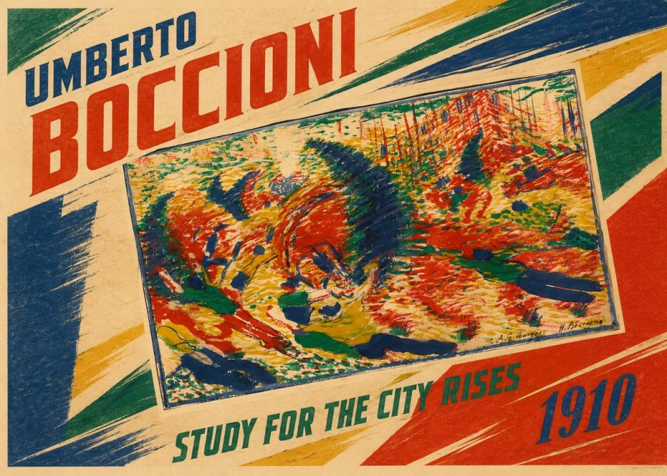 Umberto Boccioni Study for the City Rises No2 - Poster