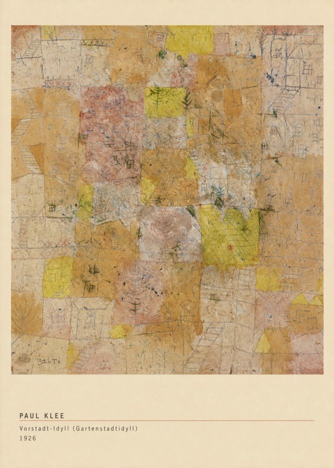 Paul Klee Vorstadt-idyll (Gartenstadtidyll) No5 - Poster