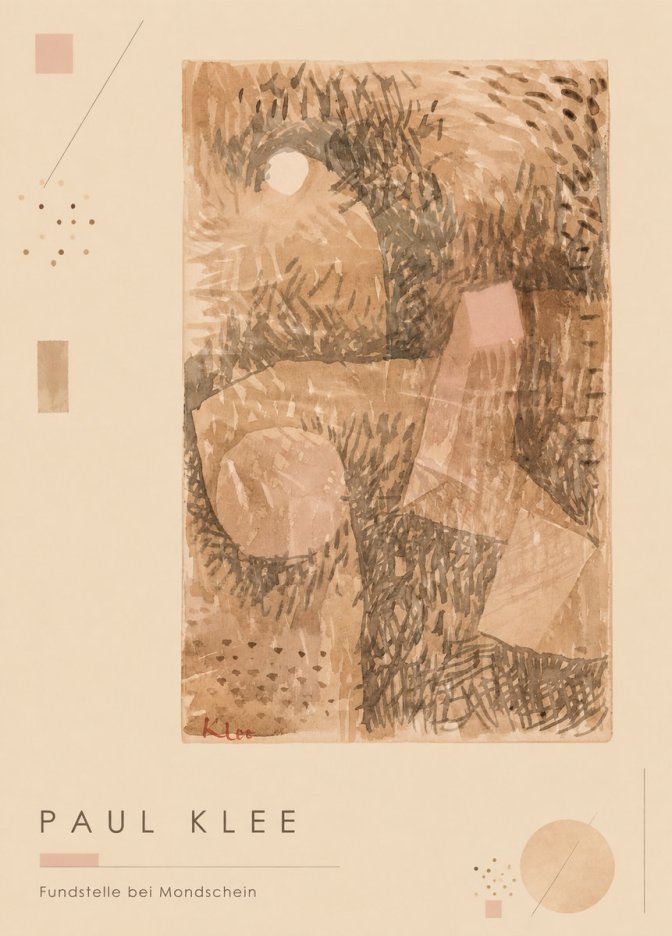 Paul Klee Fundstelle Bei Mondschein No4 - Poster