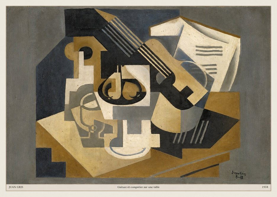 Juan Gris Guitare Et Compotier Sur Une Table No6 - Poster
