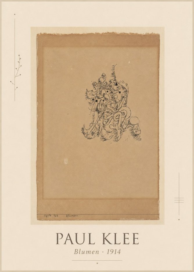 Paul Klee Blumen I No1 - Poster