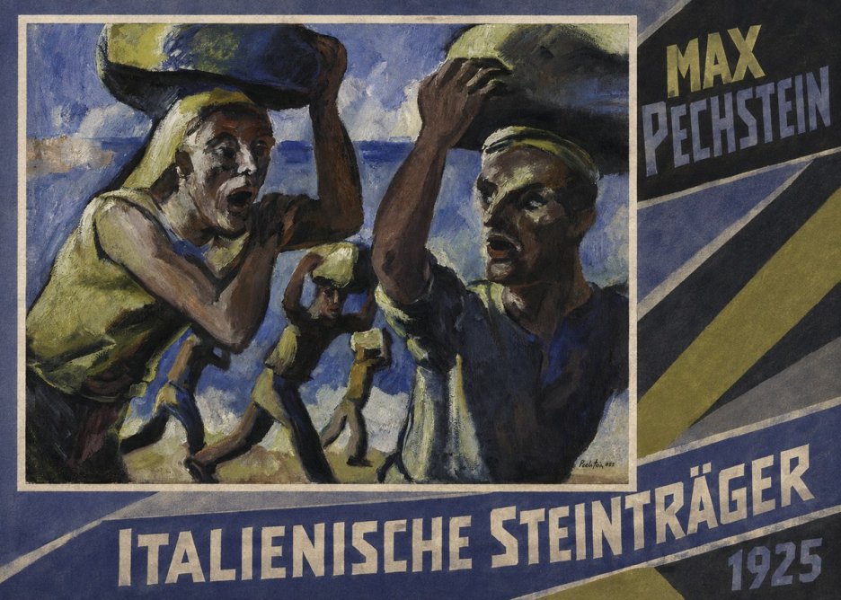 Max Pechstein Italienische Steinträger No6 - Poster