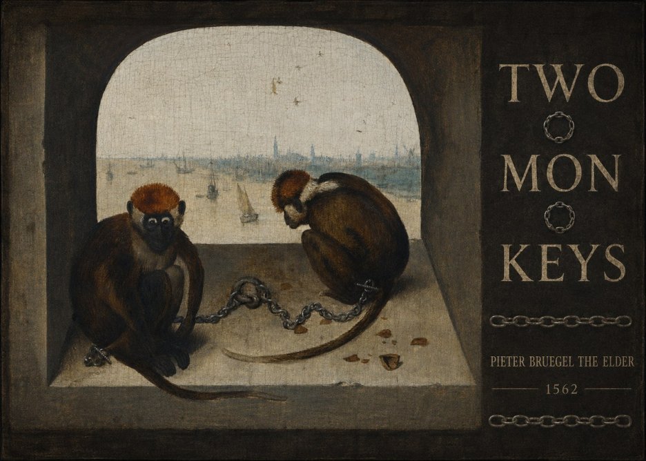 Pieter Bruegel Two Monkeys I No5 - Poster