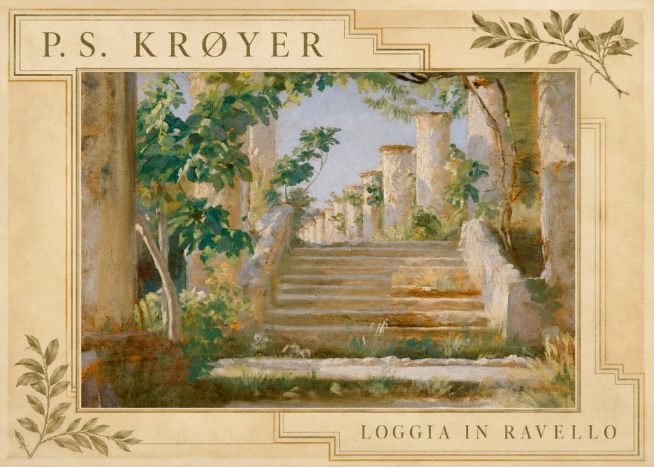 P.S. Krøyer Loggia in Ravello No3 - Poster