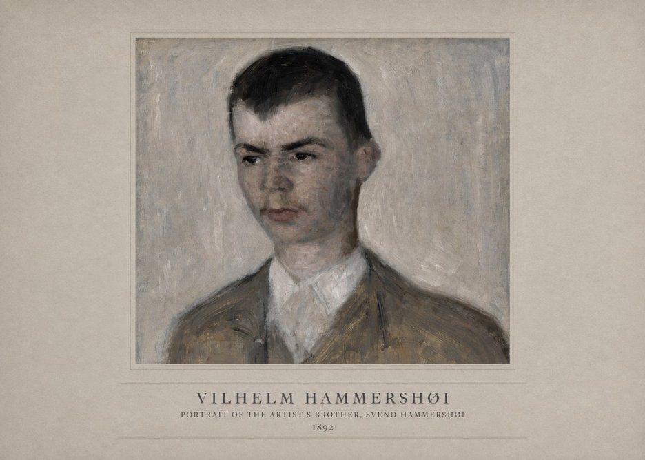 Vilhelm Hammershøi Portrait of the Artist's Brother, Svend Hammershøi No4 - Poster