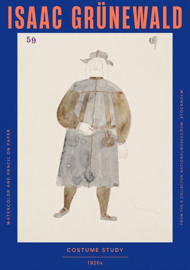 Isaac Grünewald Costume Study I No2 - Poster