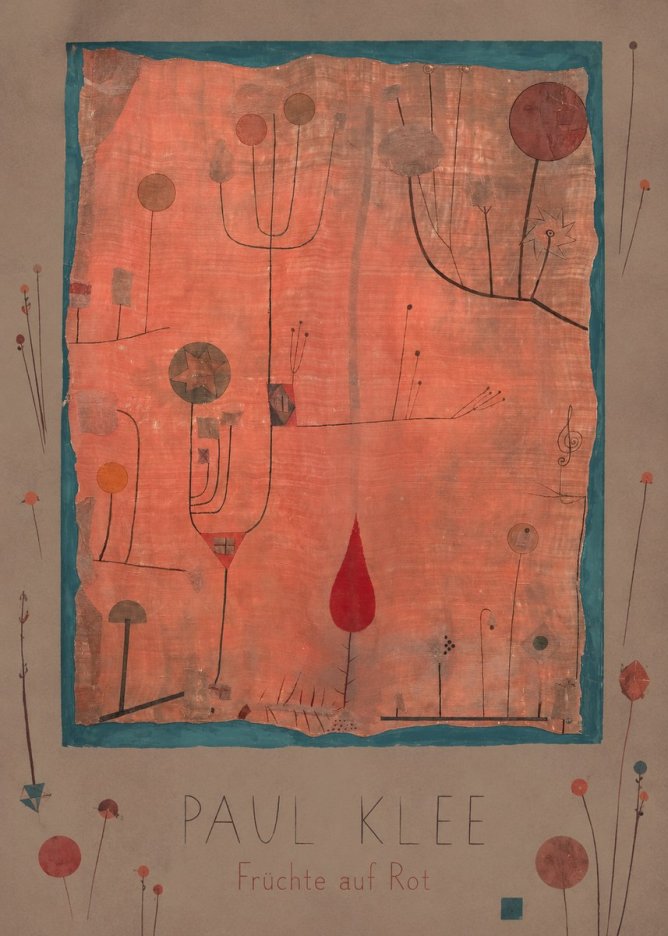 Paul Klee Früchte Auf Rot No3 - Poster