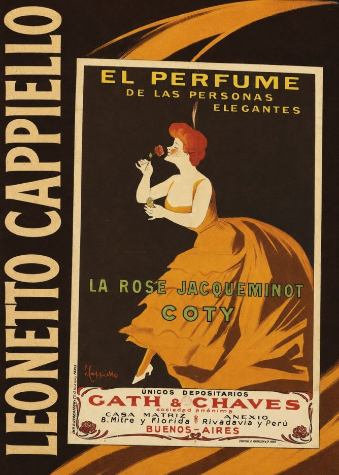 Leonetto Cappiello La Rose Jacqueminot Coty No4 - Poster