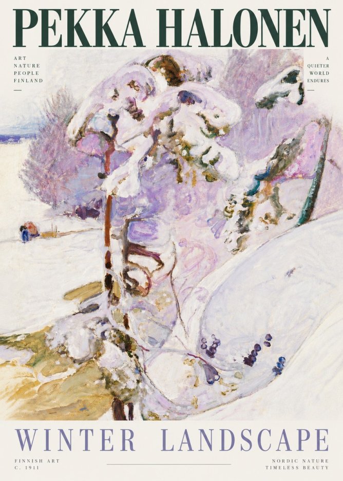 Pekka Halonen Winter Landscape No4 - Poster
