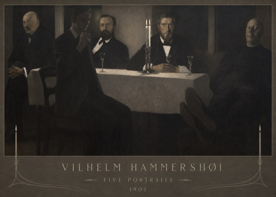 Vilhelm Hammershøi Five Portraits I No4 - Poster