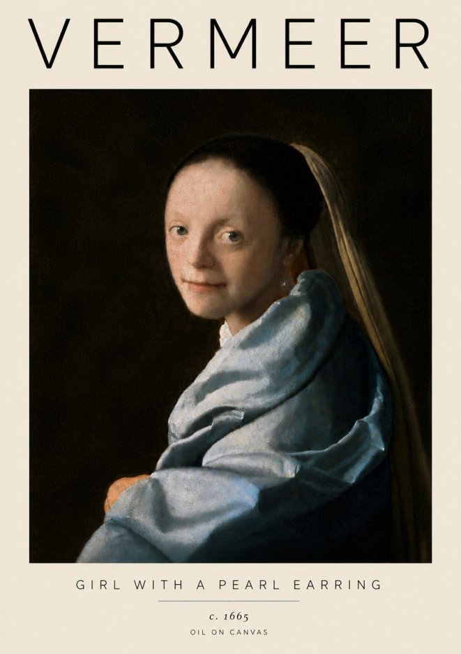 Vermeer Girl with a Pearl Earring I No6 - Poster