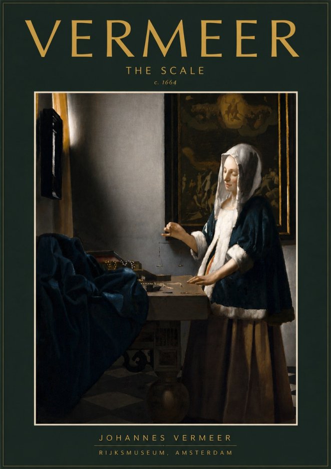 Vermeer The Scale No6 - Poster