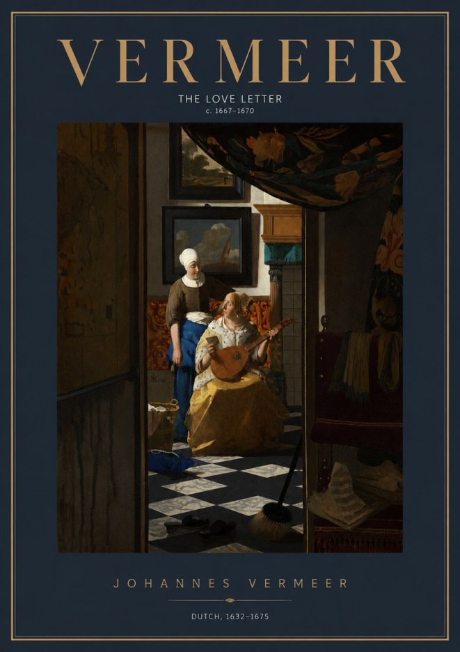 Vermeer The Love Letter No2 - Poster