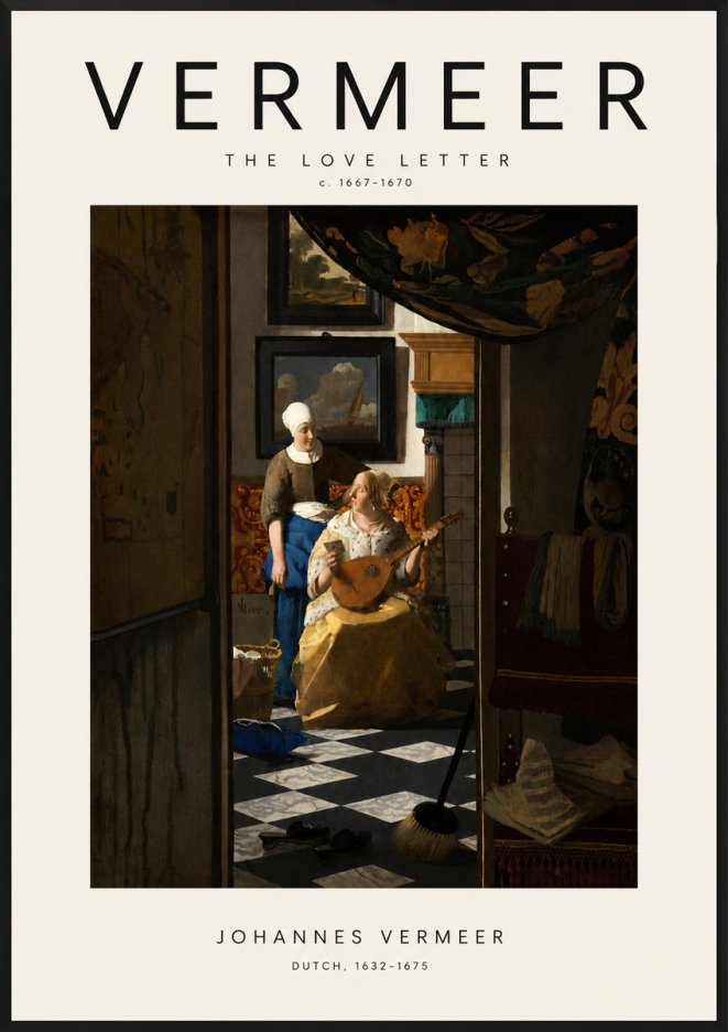 Vermeer The Love Letter No3 - Poster