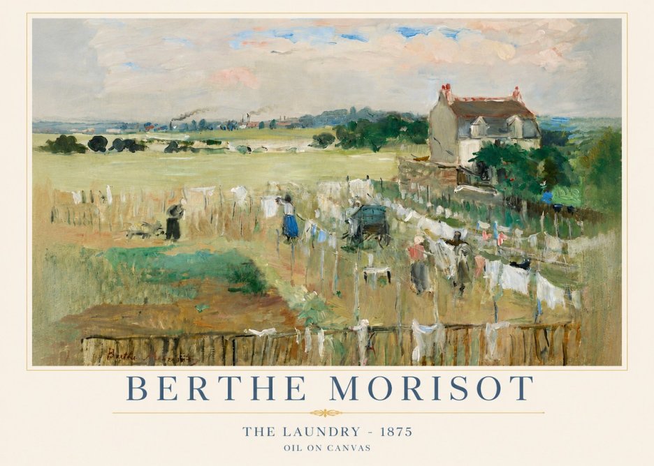 Berthe Morisot The Laundry - 1875 No4 - Poster