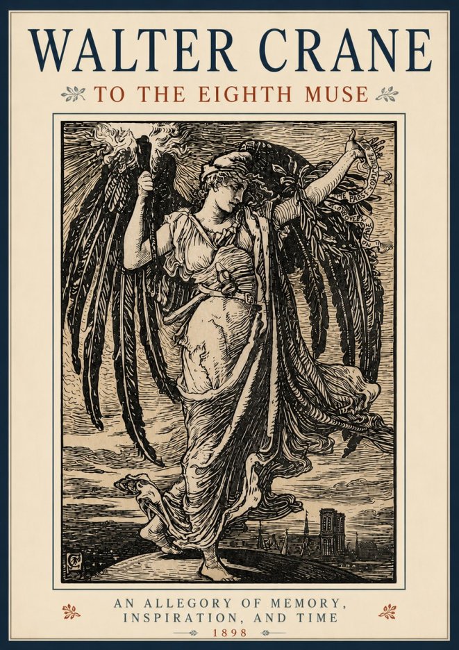 Walter Crane To the Eighth Muse No4 - Poster