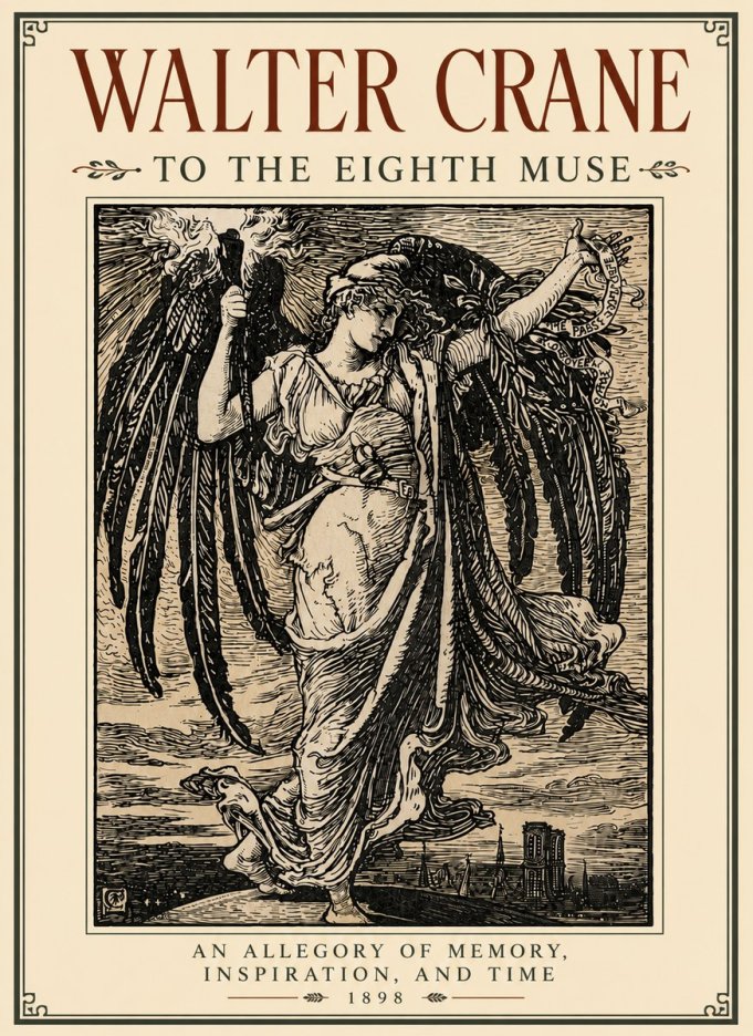 Walter Crane To the Eighth Muse No6 - Poster