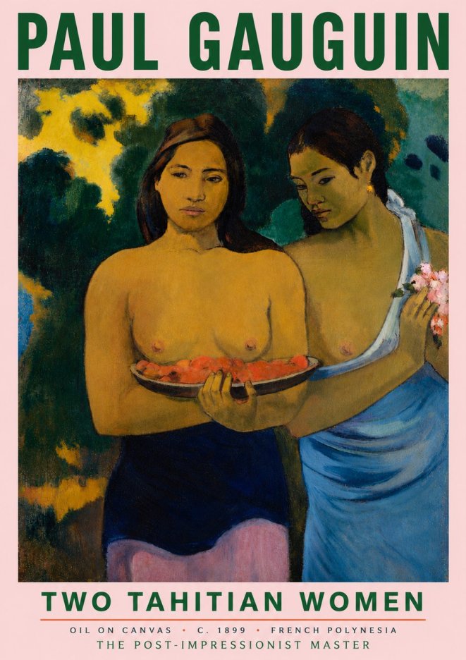 Paul Gauguin Two Tahitian Women I No5 - Poster