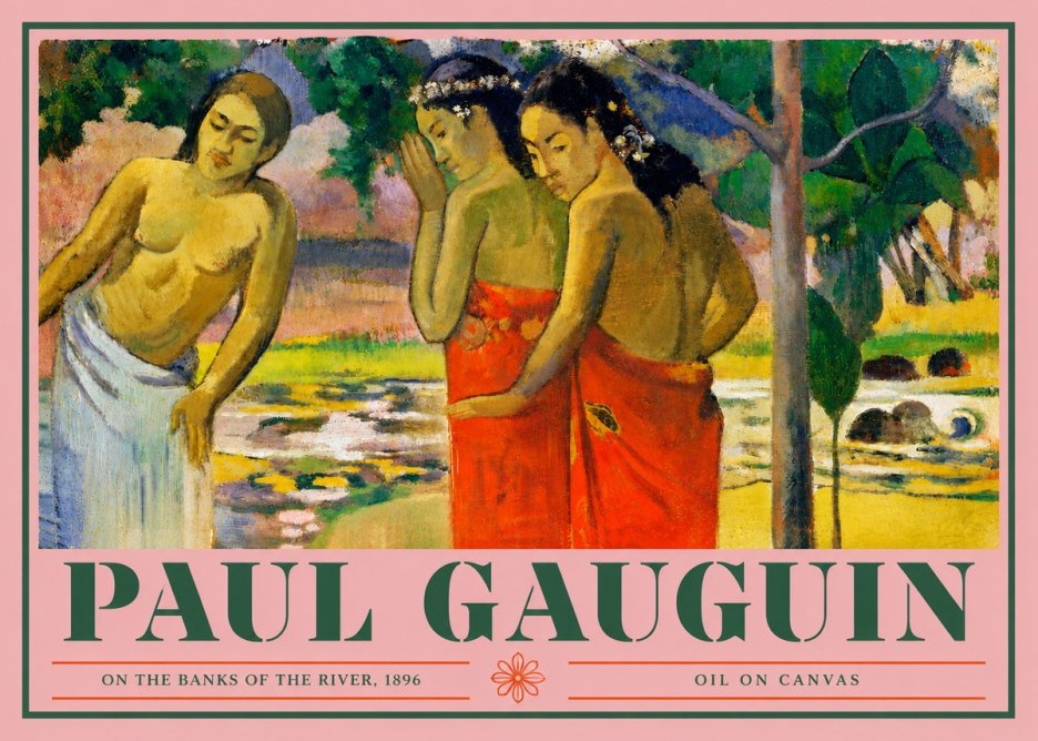 Paul Gauguin On the Banks of the River, 1896 No4 - Poster