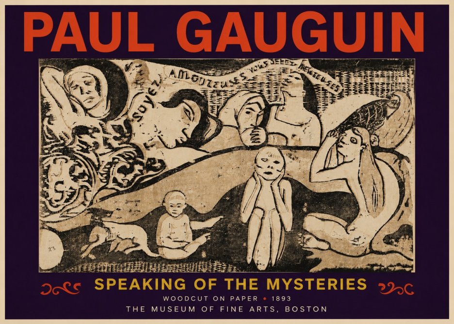 Paul Gauguin Speaking of the Mysteries No6 - Poster