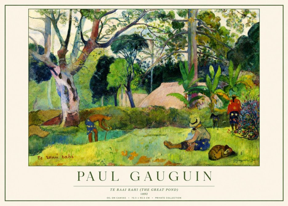 Paul Gauguin Te Ra'ai Rahi (the Great Pond) No1 - Poster