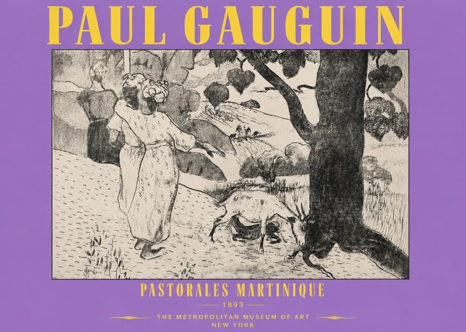 Paul Gauguin Pastorales Martinique No3 - Poster