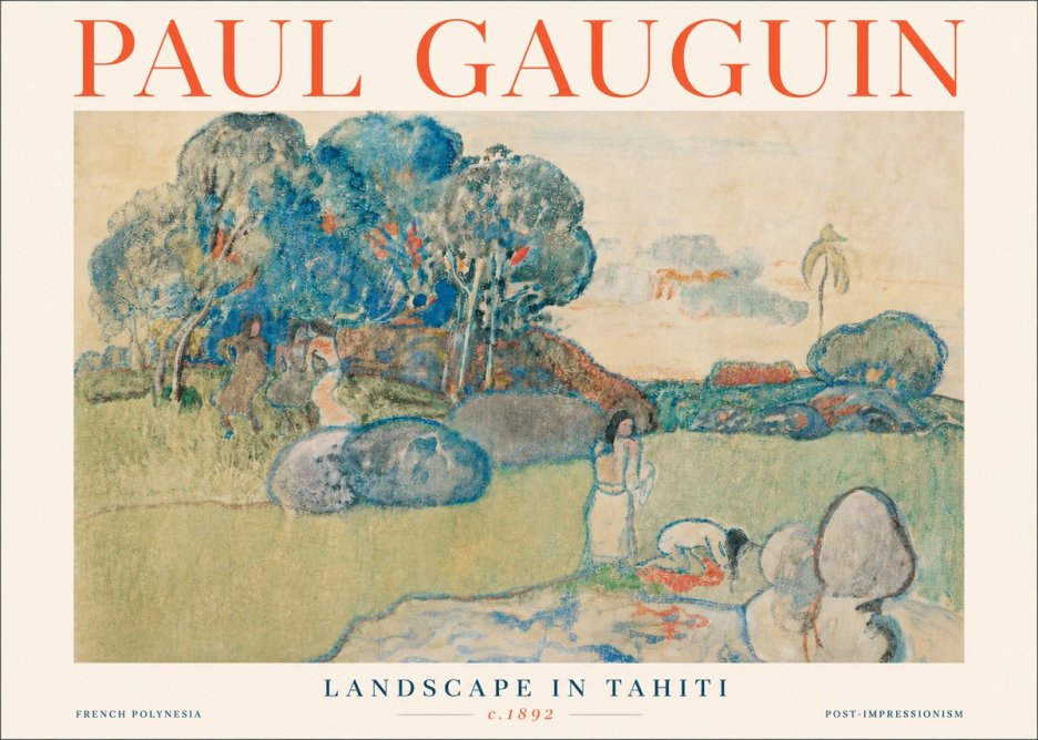 Paul Gauguin Landscape in Tahiti I No4 - Poster