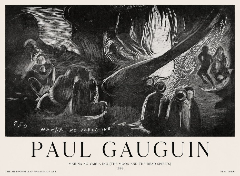 Paul Gauguin Mahina No Varua Ino (the Moon and the Dead Spirits) No1 - Poster