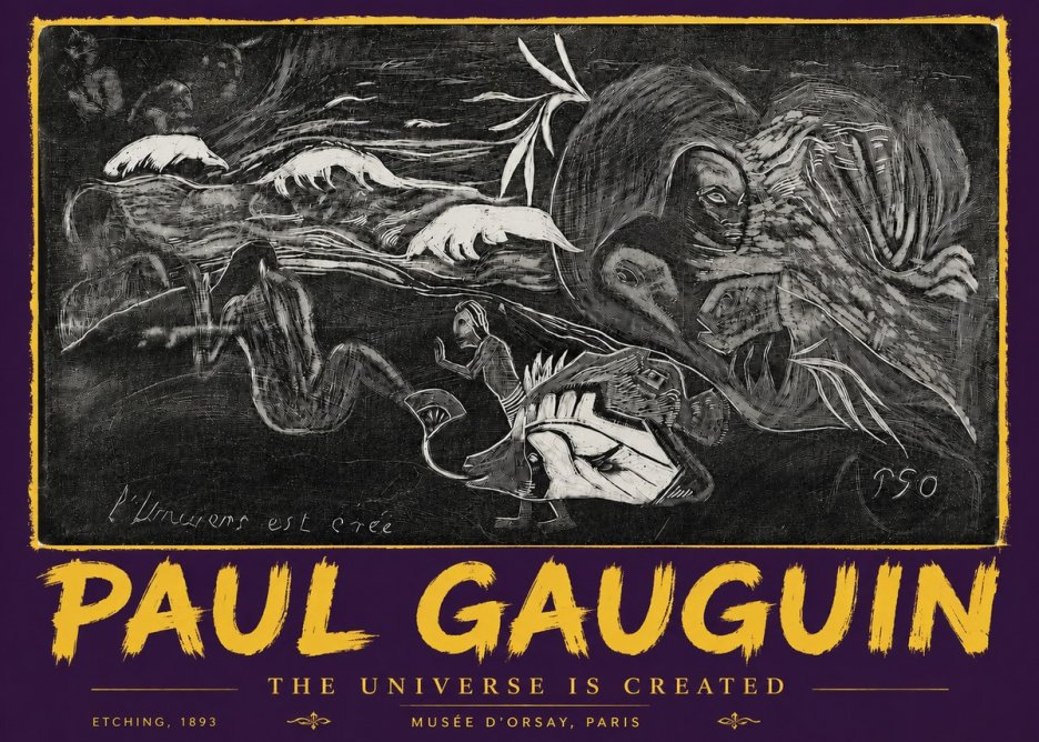 Paul Gauguin The Universe Is Created I No5 - Poster