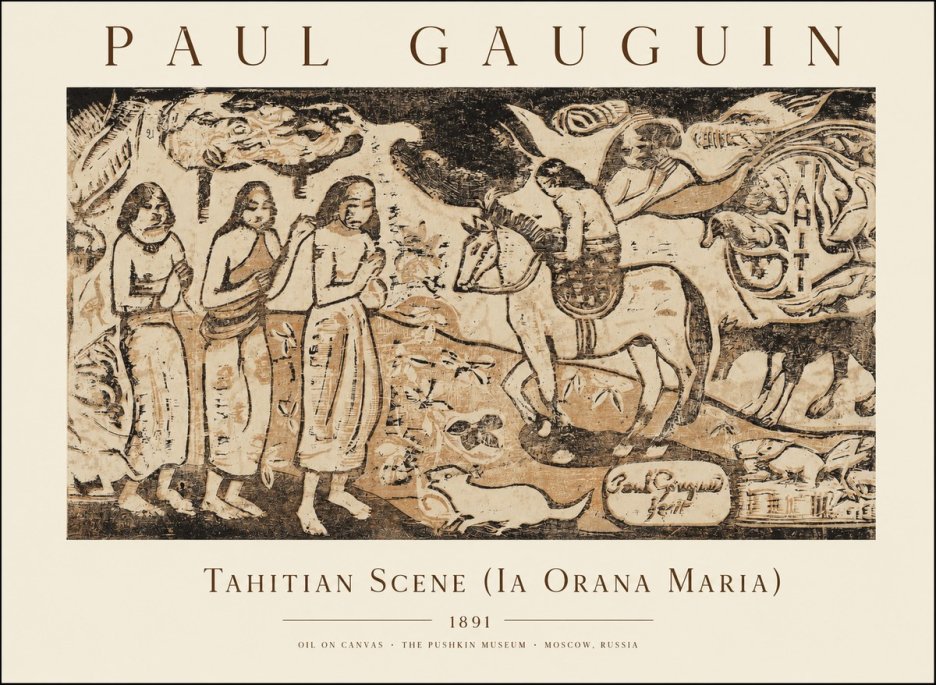 Paul Gauguin Tahitian Scene (Ia Orana Maria) No1 - Poster