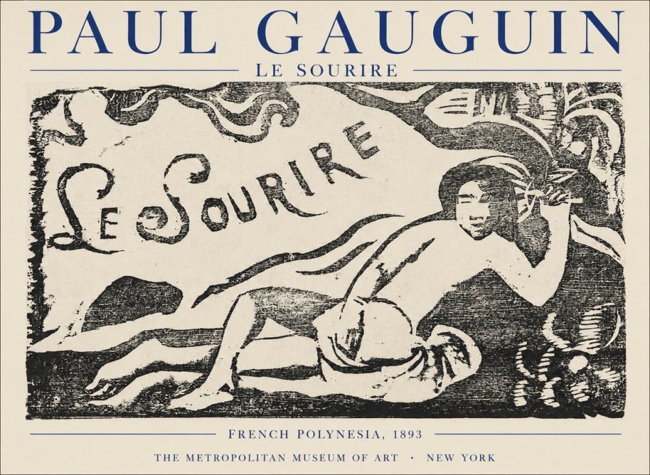 Paul Gauguin Le Sourire No1 - Poster