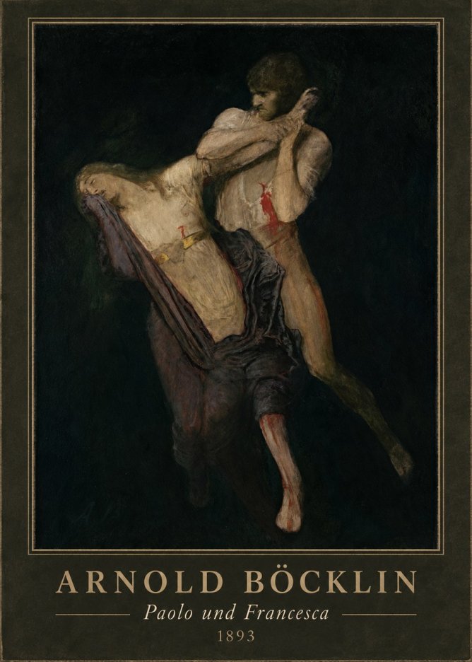 Arnold Böcklin Paolo Und Francesca No4 - Poster
