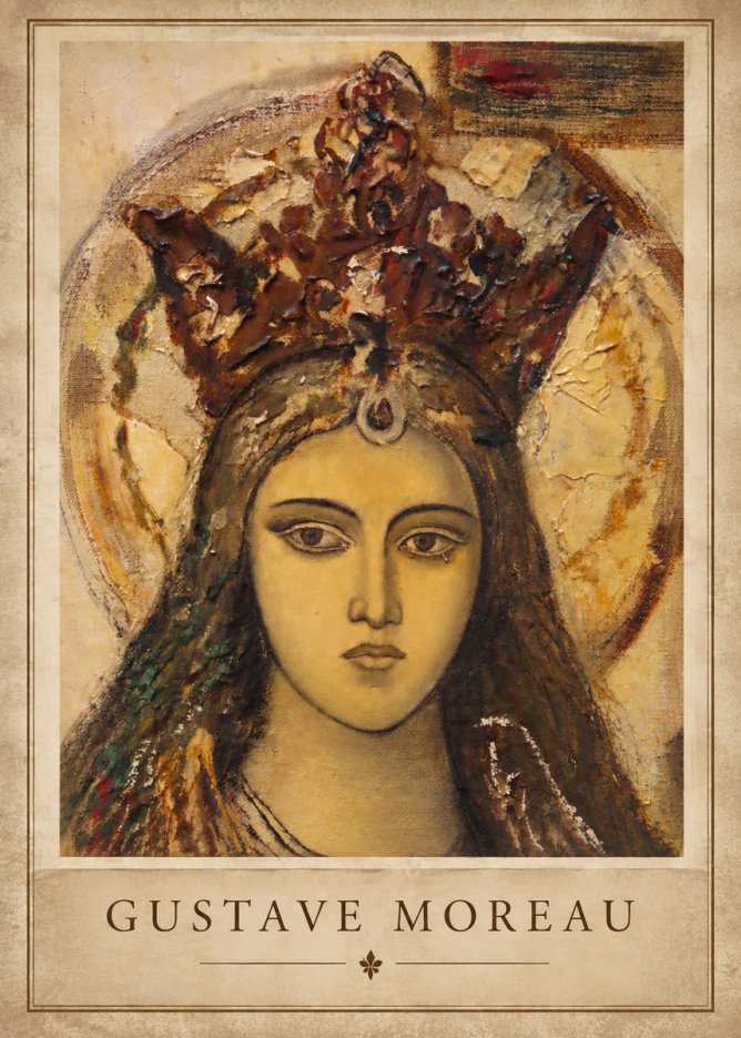 Gustave Moreau Head of a Woman with a Tiara No3 - Poster