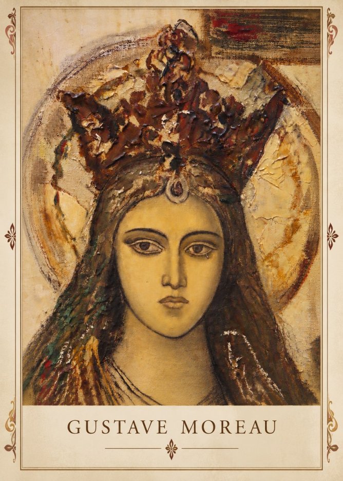 Gustave Moreau Head of a Woman with a Tiara No4 - Poster