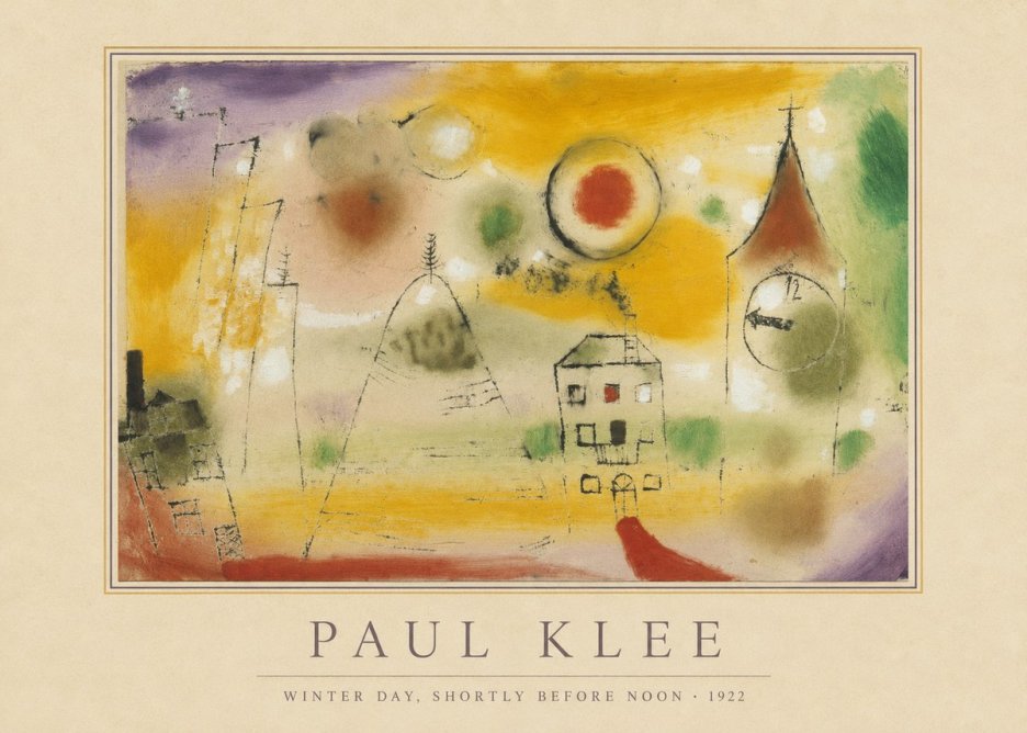 Paul Klee Winter Day, Shortly Before Noon No4 - Poster
