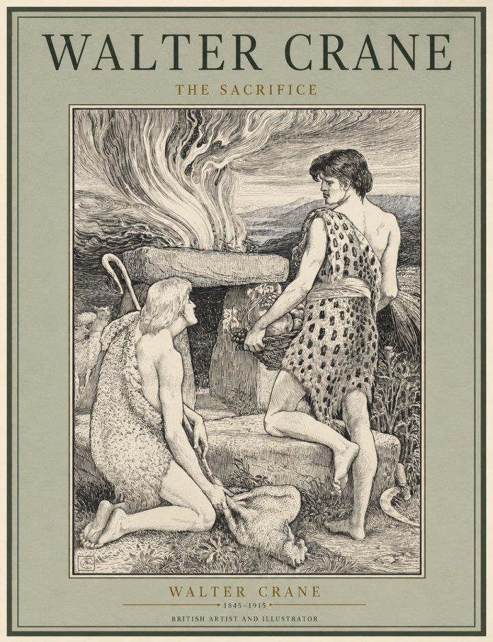 Walter Crane The Sacrifice No2 - Poster
