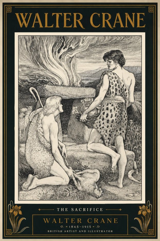 Walter Crane The Sacrifice No4 - Poster