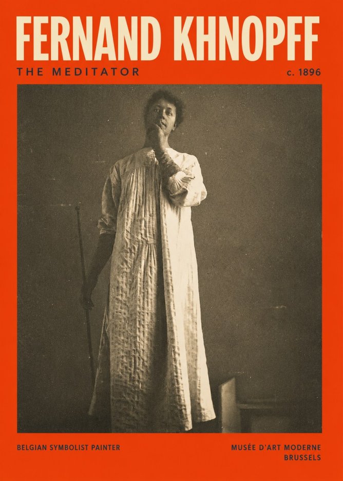 Fernand Khnopff The Dreamer No6 - Poster