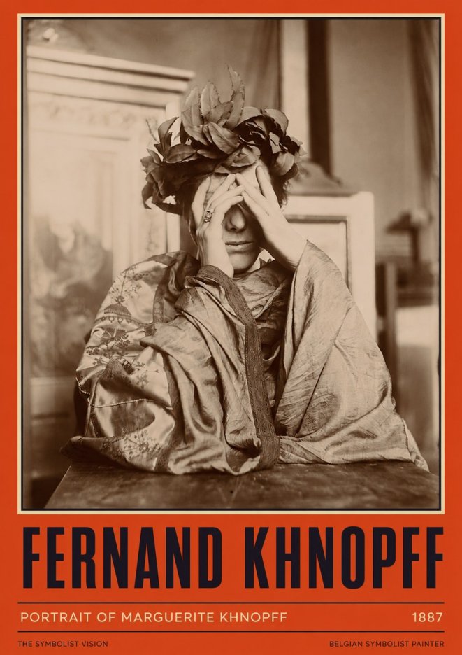 Fernand Khnopff Portrait of Marguerite Khnopff No2 - Poster