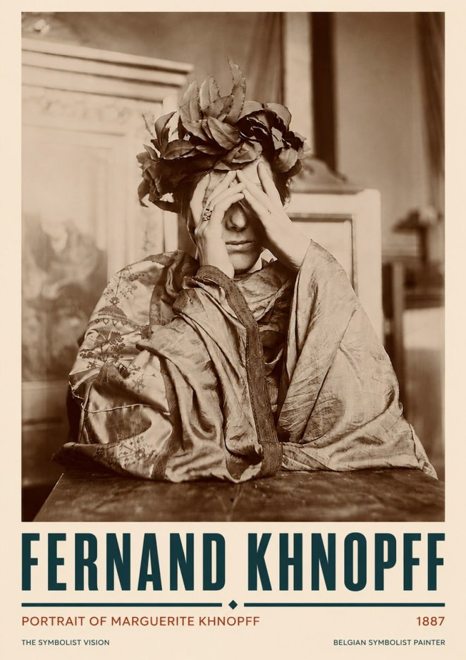 Fernand Khnopff Portrait of Marguerite Khnopff No4 - Poster