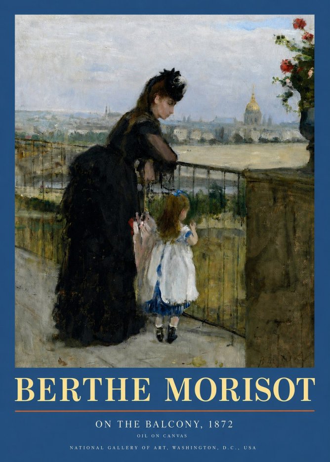 Berthe Morisot On the Balcony, 1872 No3 - Poster