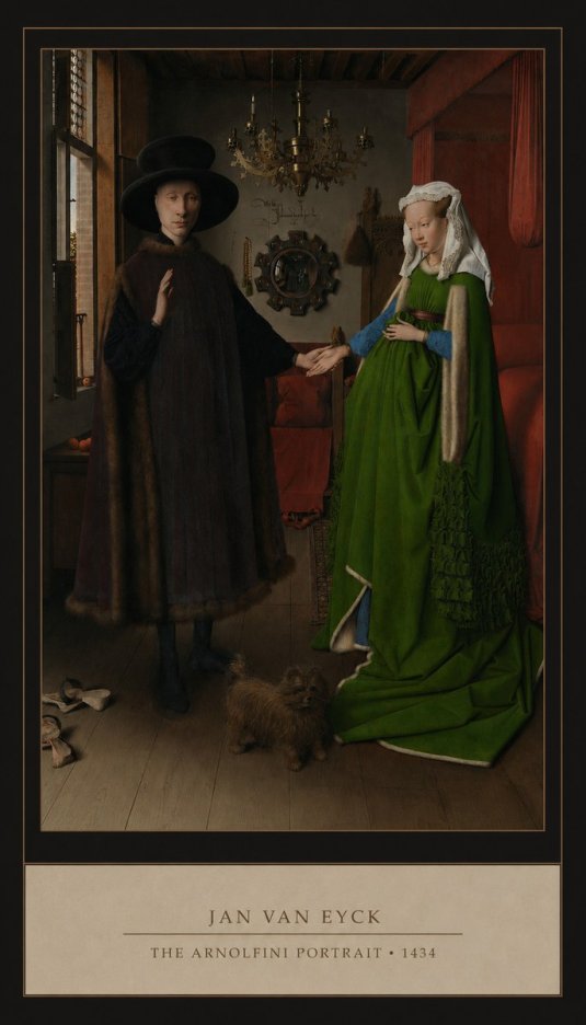 Jan van Eyck The Arnolfini Portrait II No5 - Poster
